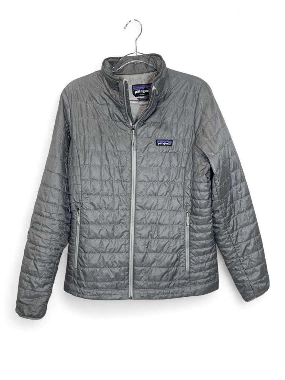 Patagonia Nano Puff Jacket Women’s M Gray Full Zip PrimaLoft Lightweight Gorp